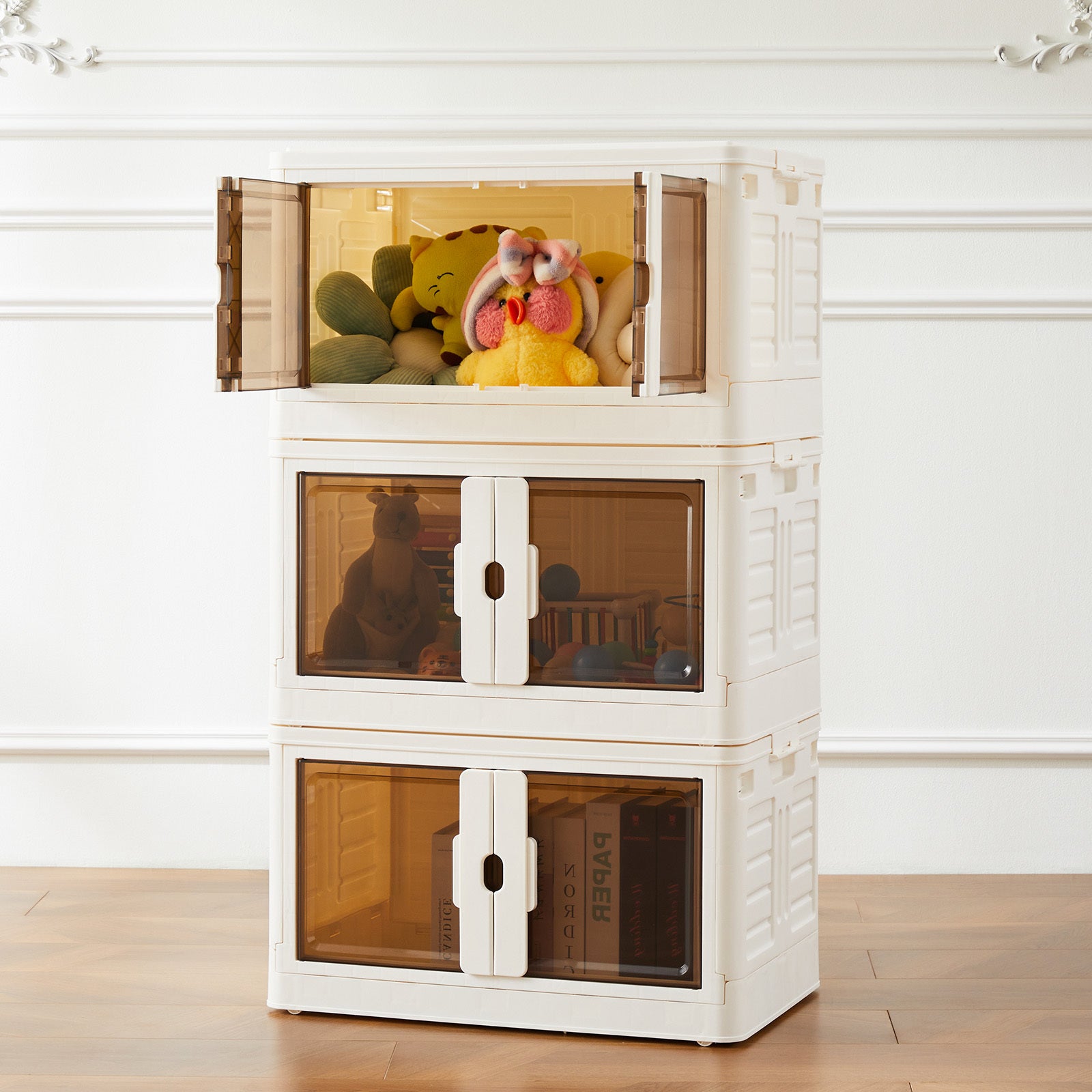 Stackable Magnetic Storage Box With Lid