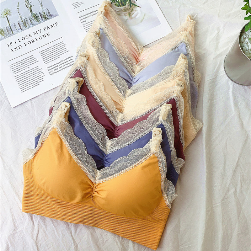 Nursing bra without steel ring breathable maternity bra