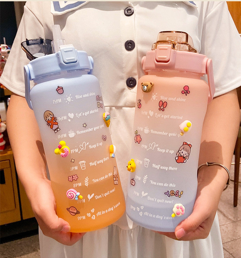 Big Water Bottle Summer Portable Big Water Cup 2 Liters Capacity