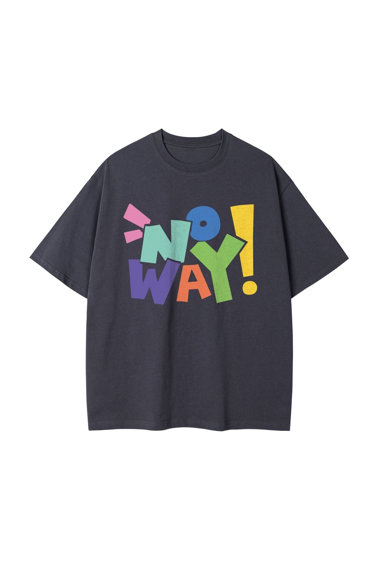 Letter NOWAY Pure Cotton Fashion Casual T-shirt