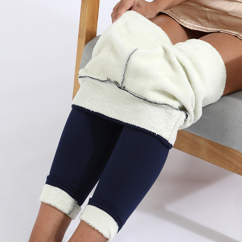 Winter Leggings Warm Thick High Stretch Lamb Cashmere Woman Pants