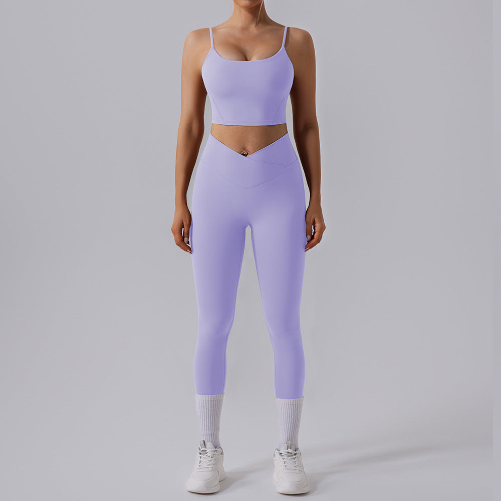 High Waist Tight Yoga Workout Clothes Sports Suit Women