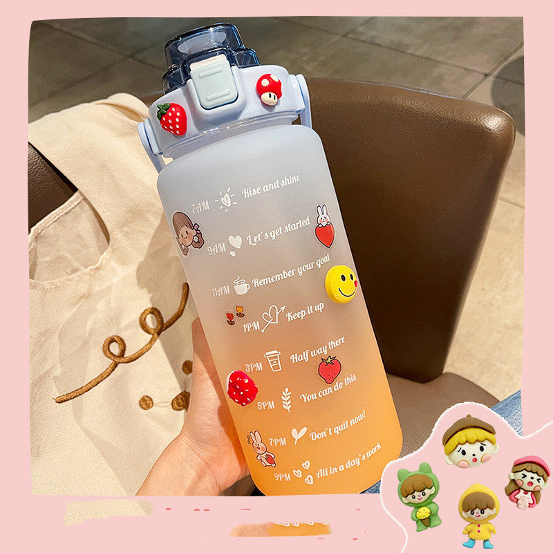 Big Water Bottle Summer Portable Big Water Cup 2 Liters Capacity