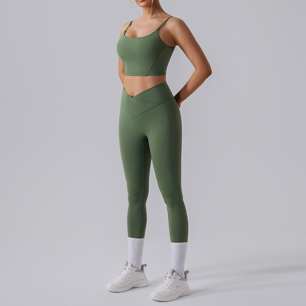 High Waist Tight Yoga Workout Clothes Sports Suit Women