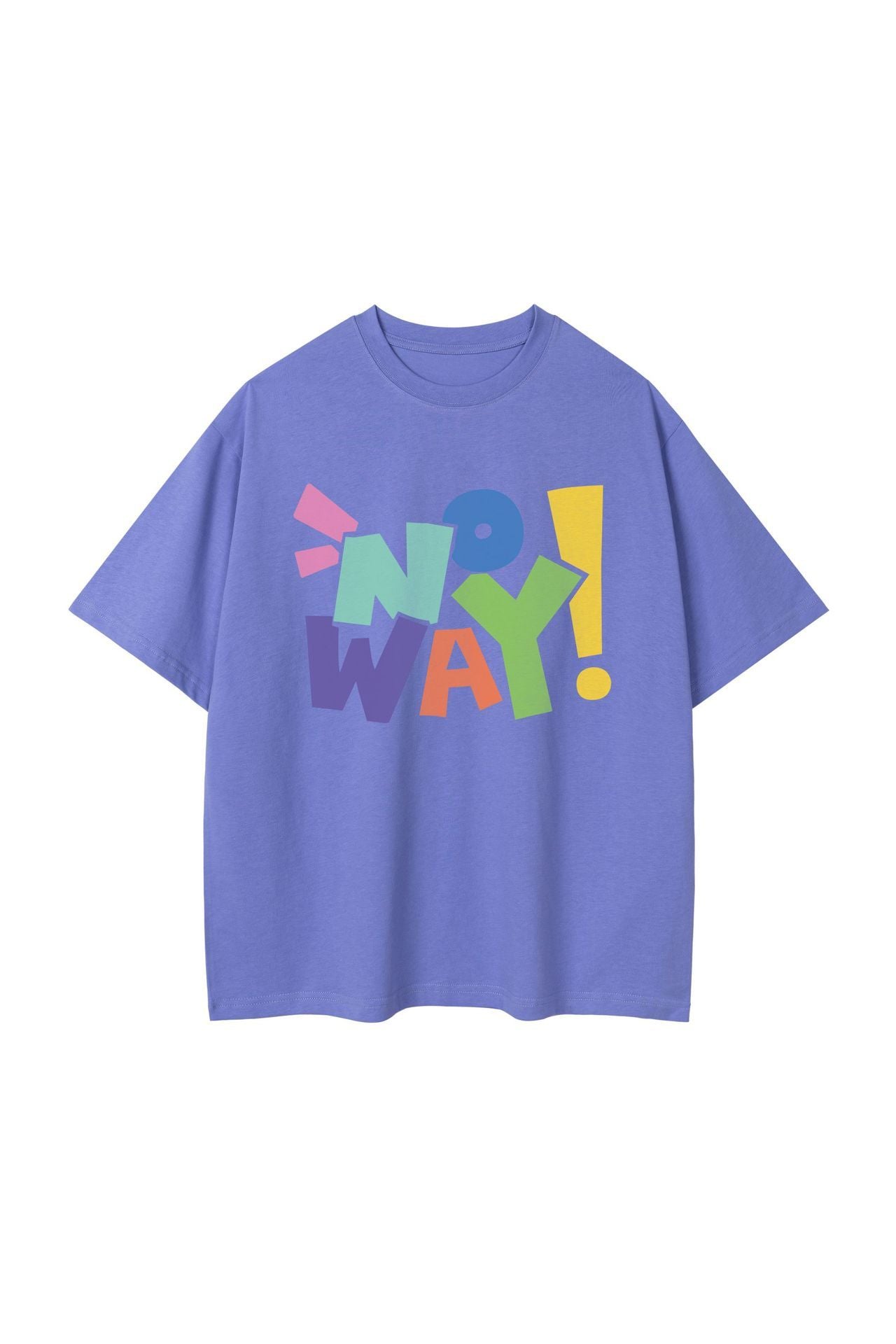 Letter NOWAY Pure Cotton Fashion Casual T-shirt