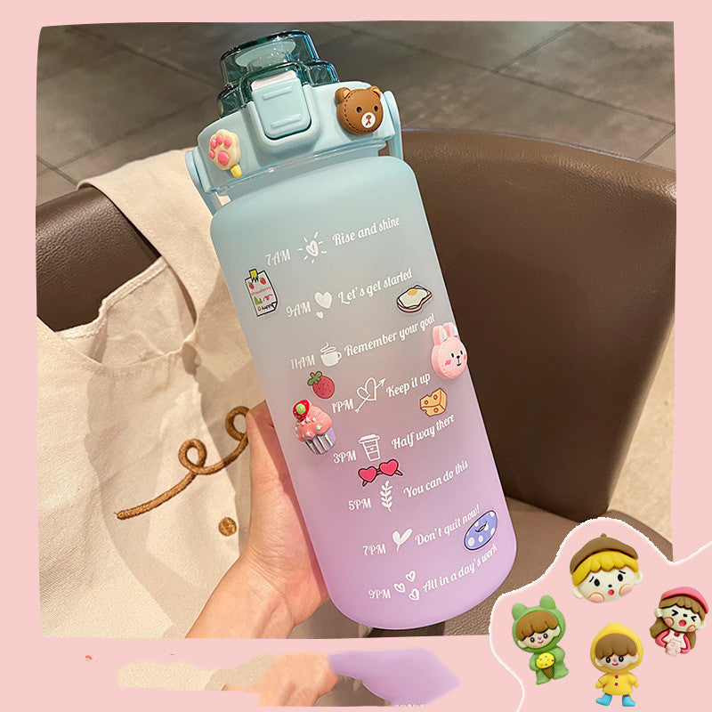 Big Water Bottle Summer Portable Big Water Cup 2 Liters Capacity