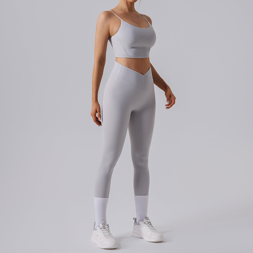 High Waist Tight Yoga Workout Clothes Sports Suit Women