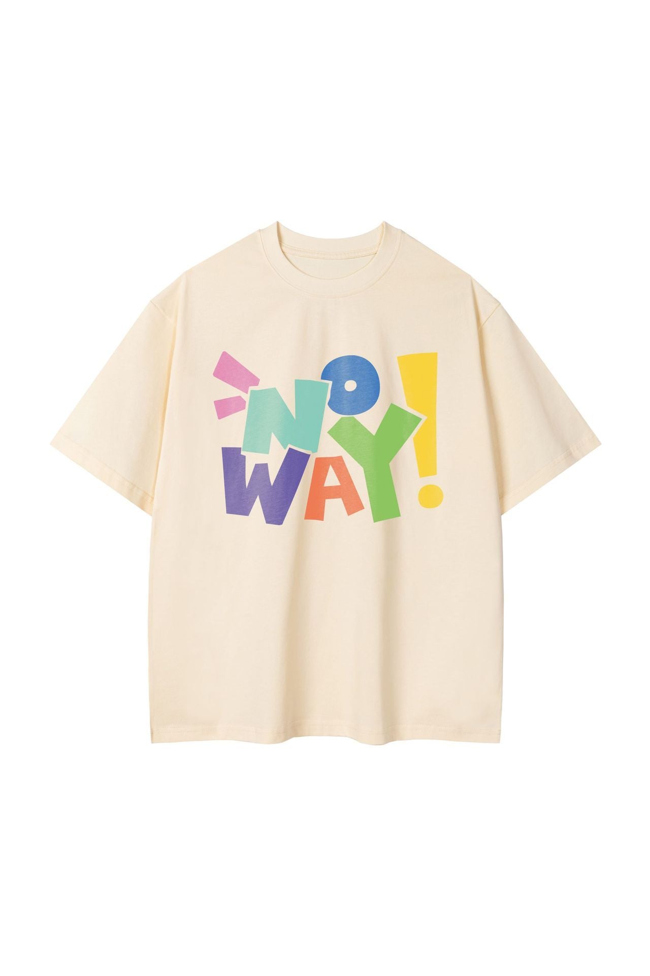 Letter NOWAY Pure Cotton Fashion Casual T-shirt