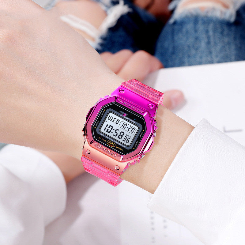 Transparent Belt Sports Watch Female Accessories