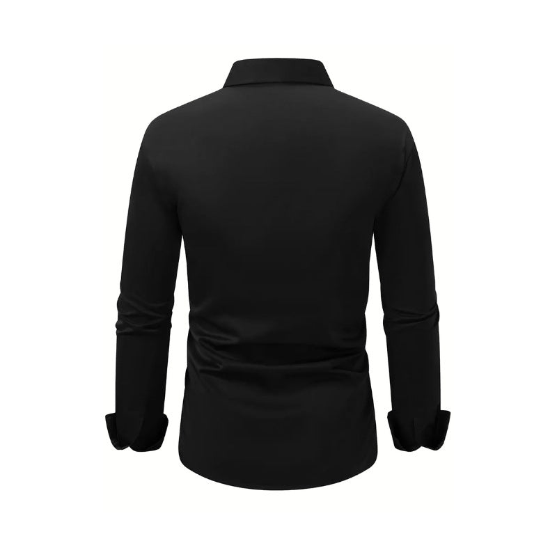 Men's Long Sleeve Business Formal Wear Slim Fit Shirt