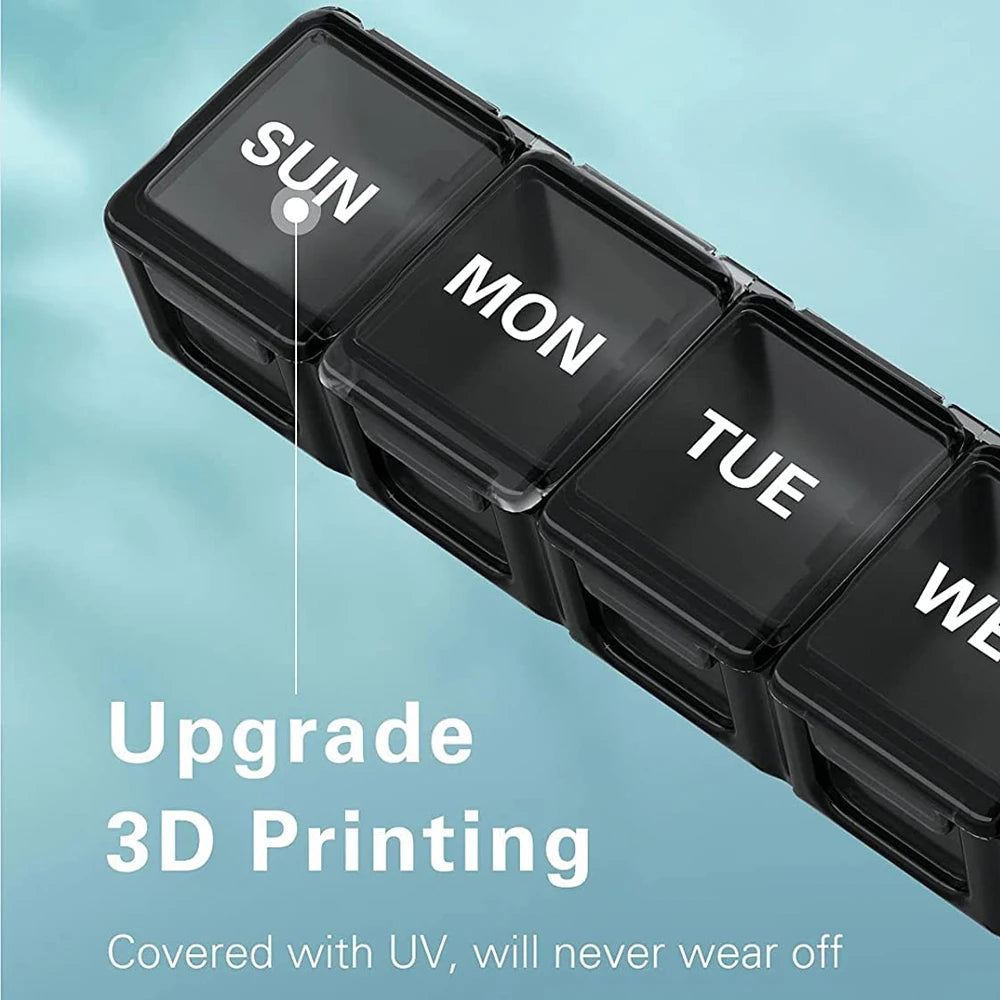 Pill Organizer Weekly Pill Box Daily Medicine Organizer, Travel Pill Container, Pill Holders