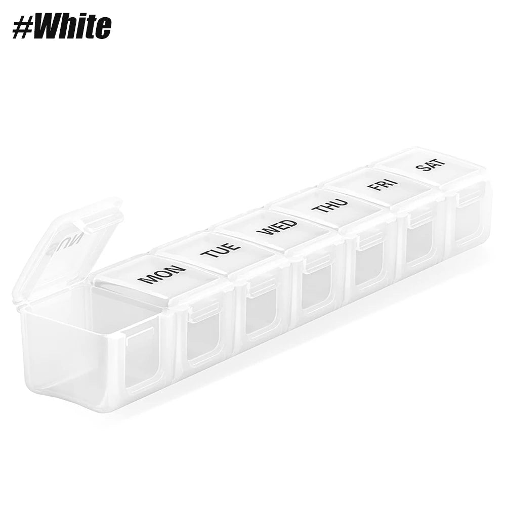 Pill Organizer Weekly Pill Box Daily Medicine Organizer, Travel Pill Container, Pill Holders