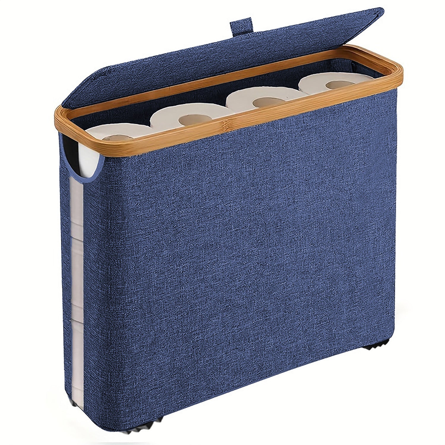 Wooden Covered Tissue Storage Box Basket Household