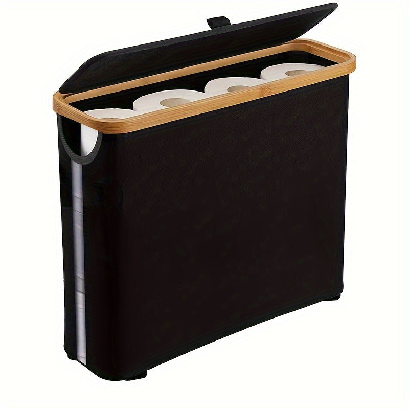 Wooden Covered Tissue Storage Box Basket Household