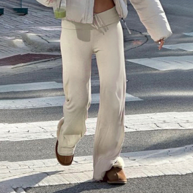 Hip Lifting Laced Pants Hot Girl Slimming Sports Casual Pants