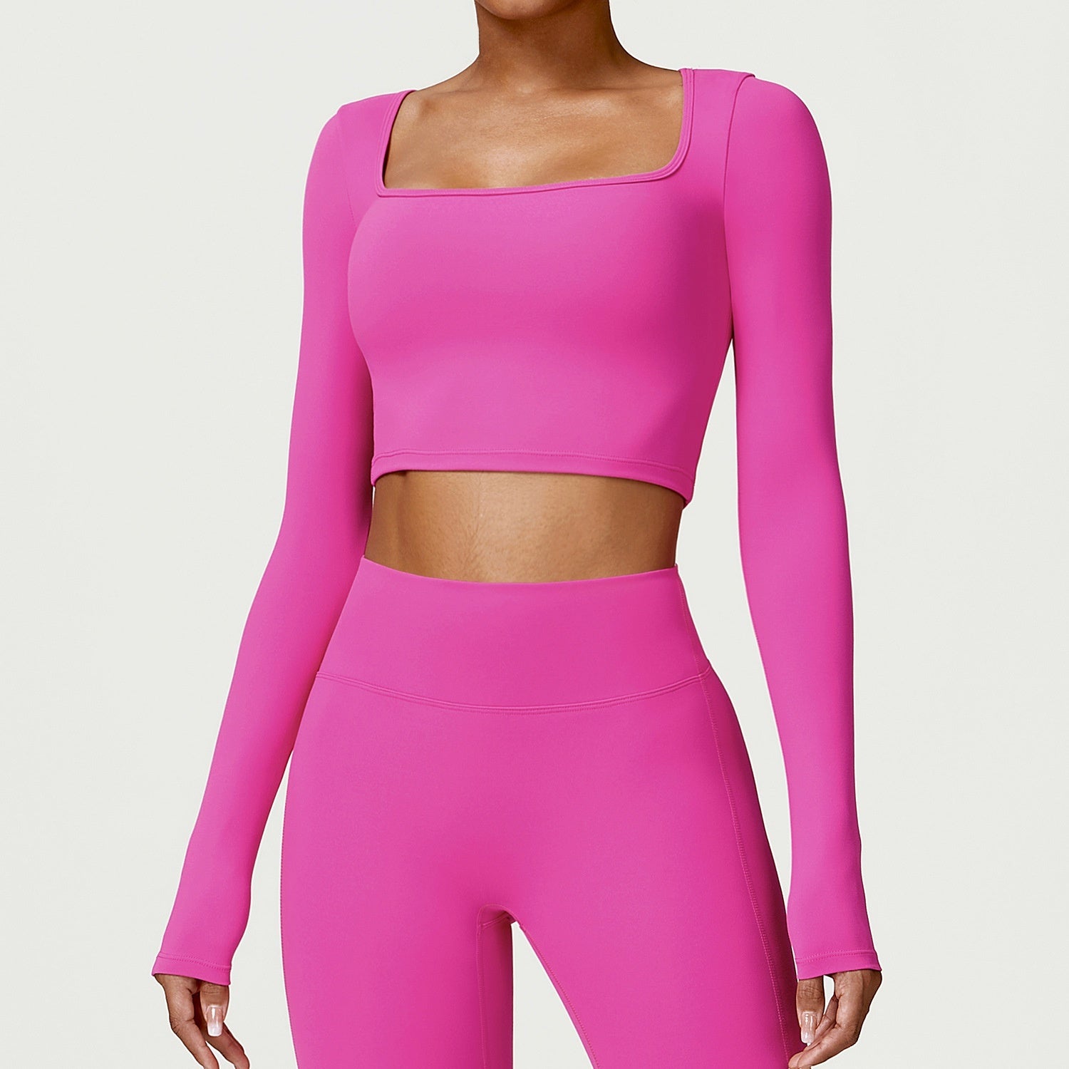 Long Sleeve Yoga Clothes Tight T-shirt Running Fitness Sports Long-sleeved Top